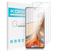 Kokio 3 Piezas Protector de Pantalla para Xiaomi 11T / 11T Pro 5G 6.67" Cristal Templado Ultra HD Vidrio Templado para Xiaomi 11T 5G,9H Dureza,Sin Burbujas Screen Protector