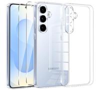 Kokio Cover per Samsung Galaxy S25 Plus 5G con 2 Pezzi Pellicola Vetro Temperato, Trasparente Silicone Case Sottile Morbido TPU Antiurto Protettiva Custodia per Samsung S25 Plus Anti-Graffio Bumper