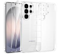 Kokio Cover per Samsung Galaxy S26 Ultra 5G con 2 Pezzi Pellicola Vetro Temperato, Trasparente Silicone Case Sottile Morbido TPU Antiurto Protettiva Custodia per Samsung S26 Ultra Anti-Graffio Bumper