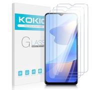 Kokio Protector de Pantalla para Oppo A16/A54s/A16s 6,52 Pulgadas, 3 Piezas Dureza 9H Vidrio Cristal Templado para Oppo A16, Antiarañazos, HD Transparente, Fácil de Instalar