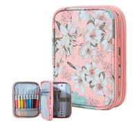 KOKNIT Estuche para Ganchillo, Bolsa organizadora de Almacenamiento con Cremallera con Bolsillos de Red para Agujas de Ganchillo, Accesorios de Tejer, Herramientas de Ganchillo, Ligero, fácil de