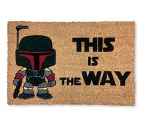 koko doormats Felpudo Entrada Casa Original de Coco Natural “This is The Way” | Alfombra de Entrada Antideslizante para Exterior e Interior | 60x40 cm | Diseño Divertido y Friki | Base PVC Segura