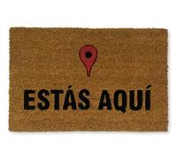 koko doormats Felpudo Entrada casa Original - Felpudo Exterior - Felpudos Originales y Divertidos - Fibra de Coco y Base de PVC - Alfombra Entrada Casa - 60x40 cm. (Estás Aquí)
