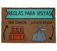 koko doormats Felpudo Entrada casa Original, Fibra de Coco y PVC, Felpudo Exterior Reglas de Visita, 40x60x1.5 cm | Alfombra Entrada casa Exterior | Felpudos Divertidos para Puerta