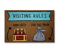 Koko DOORMATS - Felpudo Exterior (40 x 60 cm), diseño de Coco con Base Antideslizante de PVC | Felpudo Exterior, Entrada Original Antideslizante y Absorbente | Visiting Rules | 40 x 60 cm