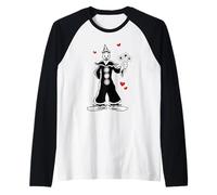 Koko el Payaso Amor x Flores x Corazones Camiseta Manga Raglan