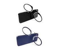 KoKoBin 2 gafas de lectura unisex compactas con clip para la nariz, sin aros, antideslizantes, ayuda a la lectura, siempre a mano +2,5