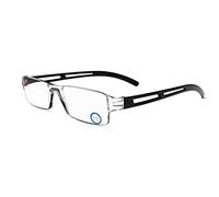 KoKoBin - Gafas de lectura con bloqueo de luz azul para hombre y mujer (negro + 3,5 cm)