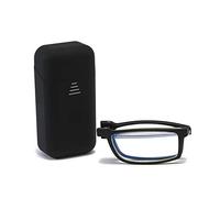 KoKoBin Gafas de lectura plegables antiazules para hombre y mujer, con funda rígida, plegables, color negro, +3.0