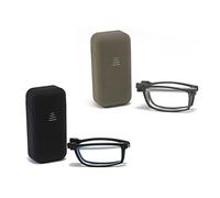 KoKoBin Gafas de lectura plegables para hombre y mujer, con funda rígida, plegables, 2 unidades, +2,5 dioptrías, paquete de 2 unidades