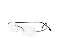 KoKoBin Gafas de lectura sin montura de titanio superligeras para hombres y mujeres, Negro , +1.5 Diottrie