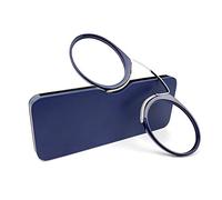 KoKoBin - Gafas de lectura sin rama para hombres y mujeres, mini portátil pinza nariz, gafas de lectura ligeras (azul, 1, diopters)