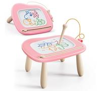 KOKODI Juguetes para Niños Pequeños, Juguetes para Niñas de 1 2 Años, Tablero Magnético para Dibujar, Tableta para Escribir, Viaje Juguetes de 1 2 3 Años Niños Niñas Regalos de Cumpleaños(Rosa)