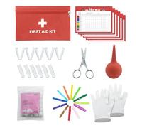 KOKODODO Kit de suministros de parto para cachorros, nacimiento, perros recién nacidos, gatos, mascotas, con 6 tablas de registro para cachorros, collares para cachorros, abrazaderas de cable