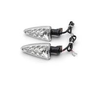 KOKOGLGBTD Para Aprilia NA850 RS4125 RSV4R SL750 Luz De Señal Giro | Para SMV1200 SL750GT Indicador Intermitente Luz Señal De Giro(2 wire LED clear)