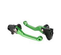 KOKOGLGBTD Para Kawasaki KX 250F 2005-2019 Dirt Pit Bike Manijas CNC Kit De Control Manual Palancas Embrague Freno Pivotante(Verde)