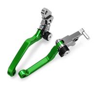 KOKOGLGBTD Para SUZUKI DRZ400 2000-2015 2016 2017 CNC Aluminio Motocross Pit Dirt Bike Pivot Palancas De Embrague Freno Plegables(Verde)