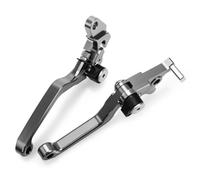 KOKOGLGBTD Para SUZUKI DRZ400 2000-2015 2016 2017 CNC Aluminio Motocross Pit Dirt Bike Pivot Palancas De Embrague Freno Plegables(GRIS)