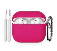 KOKOKA Funda de Silicona Compatible con AirPods Pro 3.ª Generación con Kit de Limpiador, Anti-rasguños, Anti-Polvo, Case Silicona para AirPods Pro 3 con Mosquetón, LED Frontal Visible, Watermelon Red