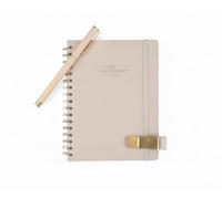 Kokonote Agenda 2026 Semana Vista A5 Misty Gray + Boligrafo + Pota Boligrafo | Accesorios Papeleria bonita - Material escolar Aesthetic