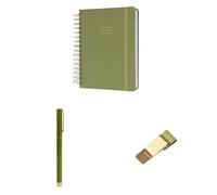 Kokonote Agenda escolar 2025 2026 Dia por pagina A5 Desert + Boligrafo negro Metálico + Porta Bolígrafos | Accesorios Papeleria bonita Basic Studio - Material escolar Aesthetic
