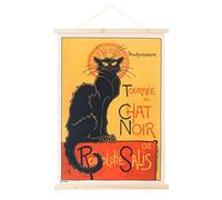 Kokonote Banderola Le Chat Noir - Póster tela Le Chat Noir 53x71 cm - Cuadro tela pared | Decoración pared Le Chat Noir - Póster Le Chat Noir