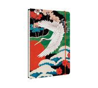 Kokonote Cuaderno punteado Japanese crane - Journaling notebook (Bullet journal) Libretas bonitas / Bloc de notas - Cuadernos tapa dura Artesanales con marcapáginas, 192 págs
