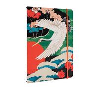 Kokonote Cuaderno Japanese Crane - Cuaderno A5 artesanal - Cuaderno punteado | Bullet Journal - Cuaderno de notas - Bloc de notas A5