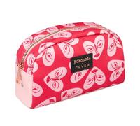 Kokonote Neceser CRVSH - Impermeable Rojo y Rosa, Organizador de Maquillaje - Ideal para Viaje - Estuche para Mujer o Niña