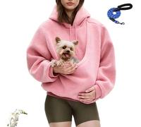 Kokopaws Pet Sling Hoodie, Koko Paws Pet Hoodie Carrier, 2026 New Fleece Kangaroo Hoodie for Carrying Small Pets (Pink,XL)