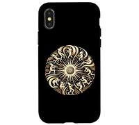 Kokopelli Circle Suroeste Nativos Americanos Felicidad Carcasa para iPhone X/XS