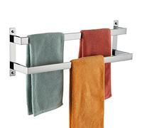 KOKOSIRI B5008CH-L24 - Toalleros de baño, 24 Pulgadas, Cromado, para baño, 2 Niveles, para Toallas de Pared, estantes de Acero Inoxidable Pulido, B5008CH-L24