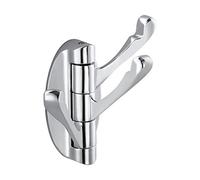 KOKOSIRI Ganchos giratorios de metal sólido plegables para toallas con tres brazos giratorios, brazo oscilante, gancho triple para bata, montaje en pared, cromo pulido, B1009CH-P1