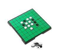 KOKOSUN Reversi, Juego de Estrategia de Tablero 20 × 20 cm, Ajedrez Blanco y Negro, Tablero Magnético Plegable Con Almacenamiento Cómodo