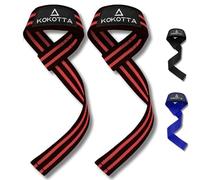 KOKOTTA Correas de Levantamiento de Pesas - Straps Antideslizantes y Acolchados para Powerlifting y Entrenamiento en Gimnasio - Accesorios de Fitness para Hombres y Mujeres (ROJO)
