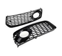 KOKPIT Parachoques delantero de coche negro brillante, luz antiniebla, lámpara, rejilla, cubierta de rejilla, panal de abeja apto for Audi A5 s-line S5 B8 RS5 2008 2009 2010-2012