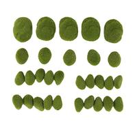 KOKSII 30 Piezas de Rocas Artificiales de de 3 TamañOs Decorativas, Bolas de Verde, para Arreglos Florales Jardines y Manualidades