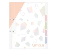 Kokuyo Campus: - Archivador de anillas recargable, A4 slim, 2 anillas, con 5 separadores, capacidad de 100 hojas Compatible con papel de 30 orificios, color mineral rosa albaricoque (Le-PP158-L4P).