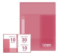 Kokuyo Campus FU-CE755P - Archivo de impresión, carpeta con clip, tamaño A4, color rosa, importación de Japón