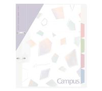 Kokuyo Campus Print - Carpeta de hojas sueltas de 2 agujeros de fácil liberación B5 de color mineral limitado morado transparente Le-PP358-L4V