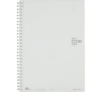Kokuyo Cuaderno de anillos suaves en forma de D, sin rayas, rayado, 80 hojas, B5, blanco, importación de Japón (SU-SV308BT-W)