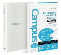 KOKUYO Cuaderno en espiral de 5 materias, diario recargable Campus B5 con 5 separadores de pestañas, capacidad de 100 hojas, 100 hojas en papel de hojas sueltas con rayas de puntos de 6 mm, tipo medio