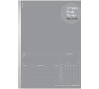 KOKUYO Cuaderno planificador de estudios de campus, rayado diario, semi-B5, gris, para 63 días, importación de Japón (NO-Y80MD-M)