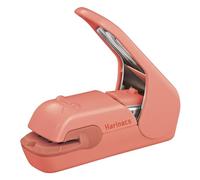 Kokuyo Grapadora sin grapas, Harinacs de escritorio y de mano, sin grapas, hasta 5 hojas sin grapas, grapadora compacta portátil sin agujeros, rosa salmón, importación de Japón (SLN-MPH105VP)