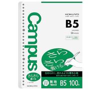 Kokuyo Hoja suelta transparente B5 26 agujeros 100 hojas crudo 837WE (importación japonesa)
