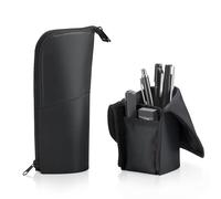 KOKUYO Neo Critz - Estuche para bolígrafos, tamaño regular, negro x negro, importación de Japón (F-VBF180-1)