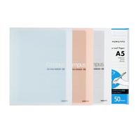 KOKUYO Paquete de 3 carpetas de cuadernos, cuaderno recargable A5 de hasta 100 hojas de capacidad, 60 hojas en papel de hojas sueltas rayadas de 8 mm, juego de colores claros