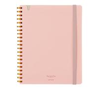 Kokuyo Sooofa - Cuaderno de anillo suave, 0.2 pulgadas (4 mm) con rayas de rejilla, 80 hojas, deformación B6, rosa (SU-SV748S4-P)