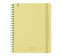 Kokuyo Sooofa - Cuaderno de anillo suave, 0.2 pulgadas (4 mm) con rayas de rejilla, 80 hojas, deformación B6, amarillo (SU-SV748S4-Y)