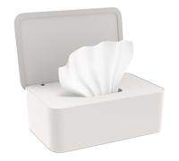 Kolamom Caja Dispensadora de Toallitas, Caja de Toallitas Húmedas de Bebé con Tapa, Cajas para Papel Toallitas Húmedo, Cajas de Pañuelos Húmedos para Hogar, Oficina - Beige